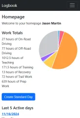 Logbook screenshot