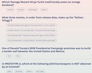 Quizzical screenshot