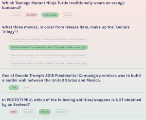 Quizzical screenshot