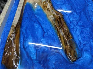Live Edge Wood and Epoxy Table screenshot