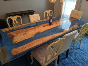 Live Edge Wood and Epoxy Table screenshot